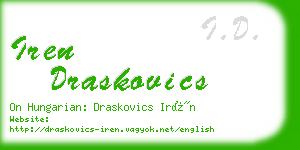 iren draskovics business card